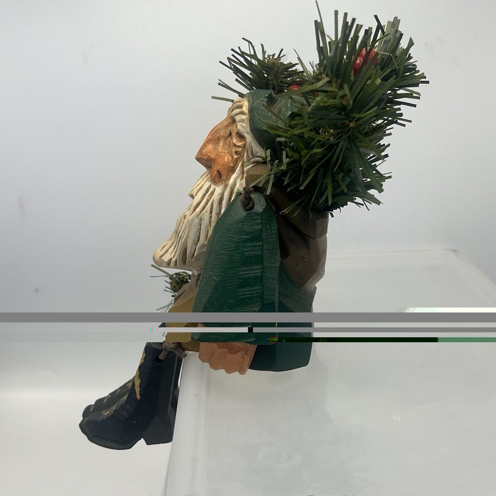 David Frykman Portfolio Santa Shelf Sitter; Carved Wood, Christmas, Mantle - Picture 4 of 8